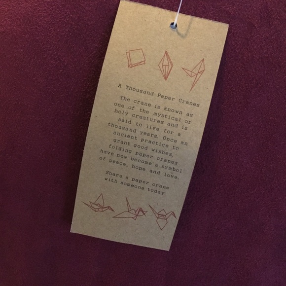 NEW Paper Crane Faux Suede Love Front Dress - Picture 6 of 6